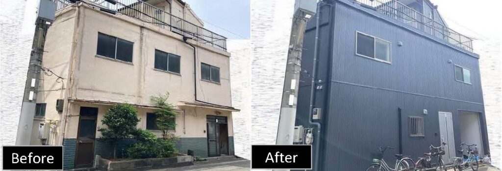 戸建てリノベーション　事例その①　外壁